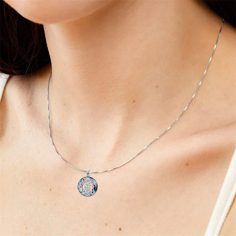 Sterling Silver Crystal Tree of Life Family Pendant Necklace for 1 to 5 Children