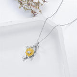 Personalized You are My Sunshine Necklace 10K/14K/18K Gold Sunflower Necklace for Women Heart Infinity Necklace Pendant Jewelry