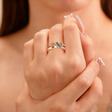 Copper Personalized Birthstone Engraved Class Ring for Women