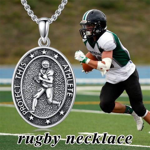Sterling Silver Baseball Soccer Hockey Football Basketball Taekwondo Tennis Golf Runner Pendant Necklace