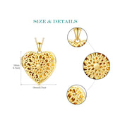 10K 14K 18K Gold Personalized Photo Tree of Life Bee Sunflower Rose  Pendant Necklace