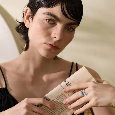 Sterling Silver Dragonfly Jesus Fish Adjustable Spoon Ring for Women