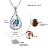 925 Sterling Silver Urn Necklace for Ashes Cremation Jewelry for Ashes of Loved Ones Keepsake
