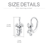 Sterling Silver Axolotl Leverback Earrings