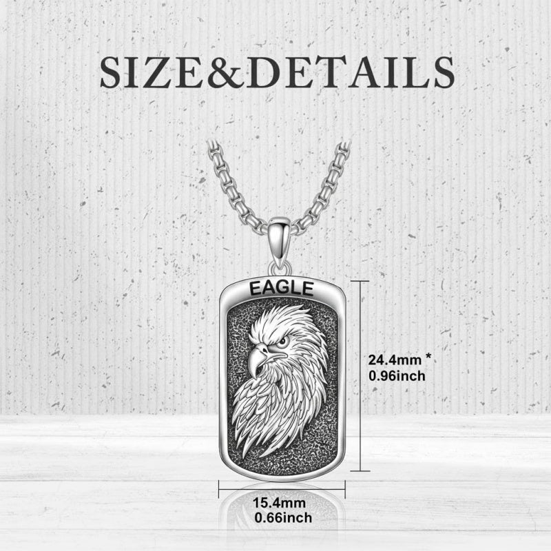 Sterling Silver Tiger Eagle Lion Dragon Phoenix Necklace for Men Animal Jewelry Gifts for Chrismas Birthday