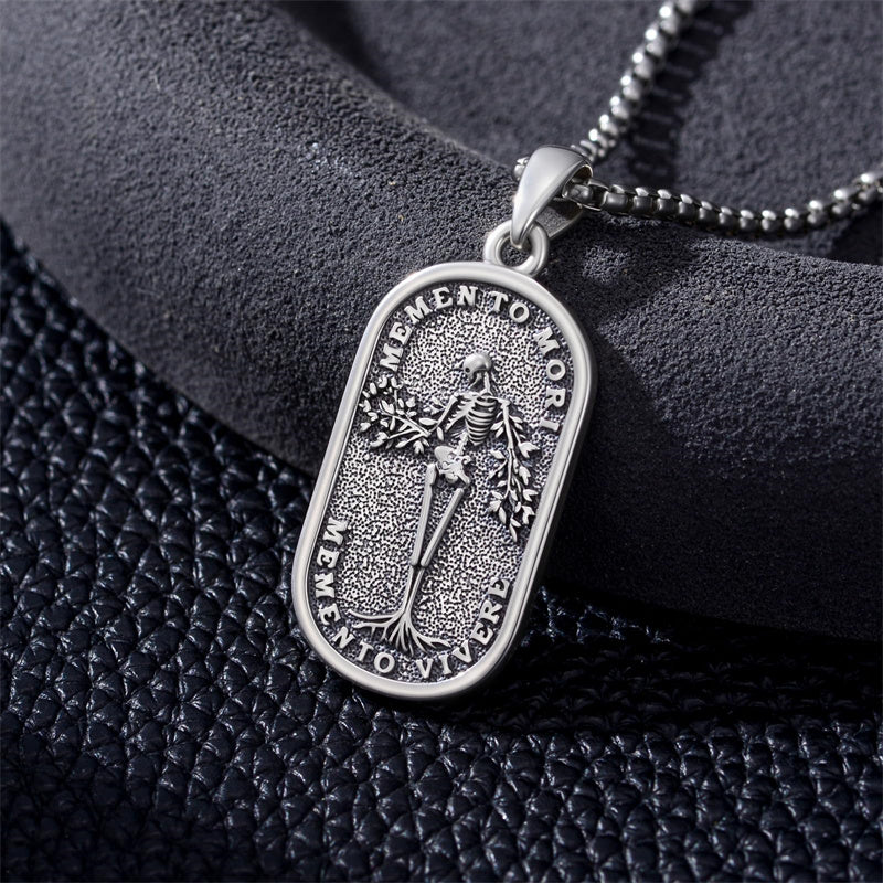Sterling Silver Memento Mori Tree of Life Anubis Pendant Viking Amulet   Protection Pendant Necklace Egyptian Jewelry Christmas Birthday Gifts