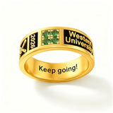 Sterling Silver 10K 14K 18K Gold Personalized Class Ring Graduation Jewelry