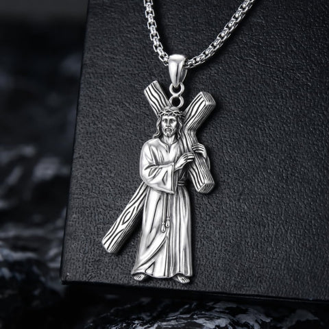 Sterling Silver Cross Pendant Necklace Christian Religious Jewelry Gifts for Anniversary