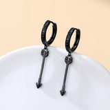 Sterling Silver Feather Arrow  Skull Spider Bat Scorpion Hoop Earrings Halloween Christmas Gift