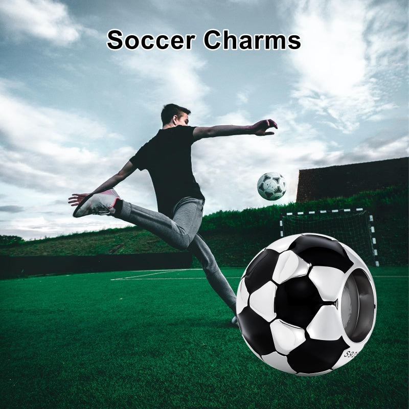 Sterling Silver Volleyball Baseball Basketball Football Soccer Sport Charm Beads