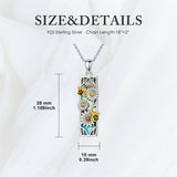 Sterling Silver Abalone Shell Bar Cardinal Bee Butterfly Hummingbird Dragonfly Phoenix Pendant Necklace for Women