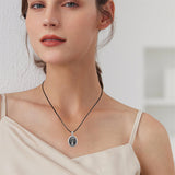 Silver Patron Saint Amulet Necklace St Raphael Jewelry Gift For Men Women