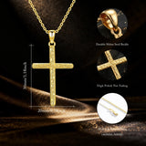 14K Gold Plated  Cross Necklace for Women Christian Jewelry  Birthday Christmas Gift