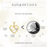 14K Gold Stethoscope Pendant Necklace