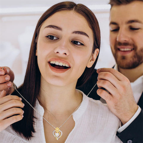 Sterling Sliver Birthstone Love Heart & Sunflower Pendant Necklace Engraved With You Are My Sunshine