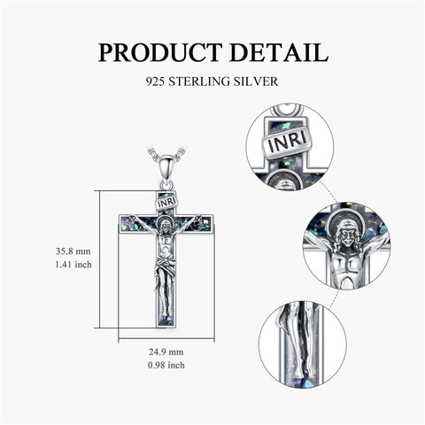 Sterling Silver Lion Semicolon Rose Sunflower Cross Pendant Religious Necklace