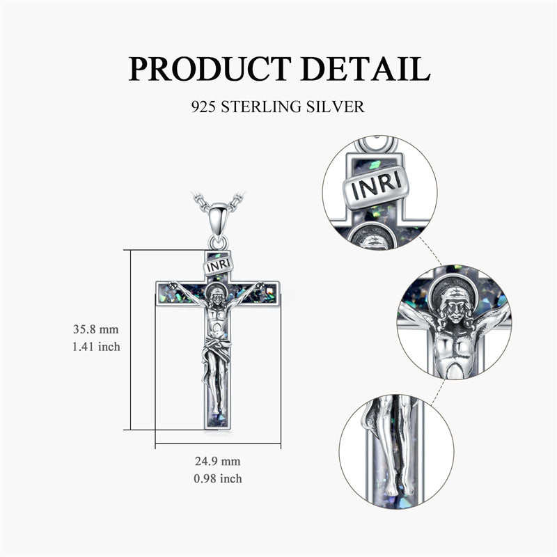 Sterling Silver Lion Semicolon Rose Sunflower Cross Pendant Religious Necklace