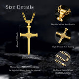 14K Gold  Plated Cross Necklace Simple Religious Jewelry Gift