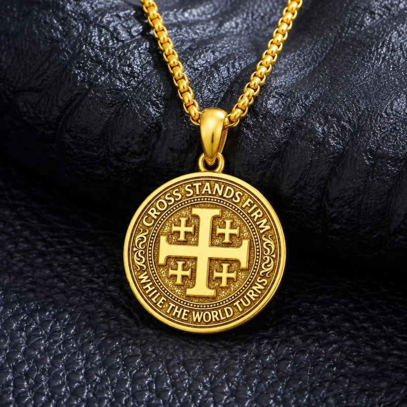 14K Gold Plated Cross Pendant Necklace  Religious Faith Jewelry Gifts for Christmas