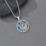 Sterling Silver Triple Moon Goddess Tetragrammaton Lilith Hecate  Pagan Wiccan Amulet Pendant Necklace