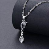 Sterling Silver Horse Turtle Dragon Masks Spoon Pendant Necklace