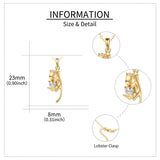 14K Gold Pearl Cat Pendant Necklace