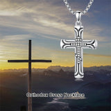 Sterling Silver Cross Christian Pendant Necklace