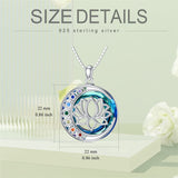 Sterling Silver Crystal Triple Moon Goddess Hamsa Hand Lotus Tree of Life Flower of Life Chakra Pendant Necklace