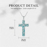 Sterling Silver Cross Pendant Necklace for Women Southwestern Cross Jewelry Gifts