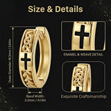 14K Gold Plated Vikings  Celtic Knot Hoop Earrings