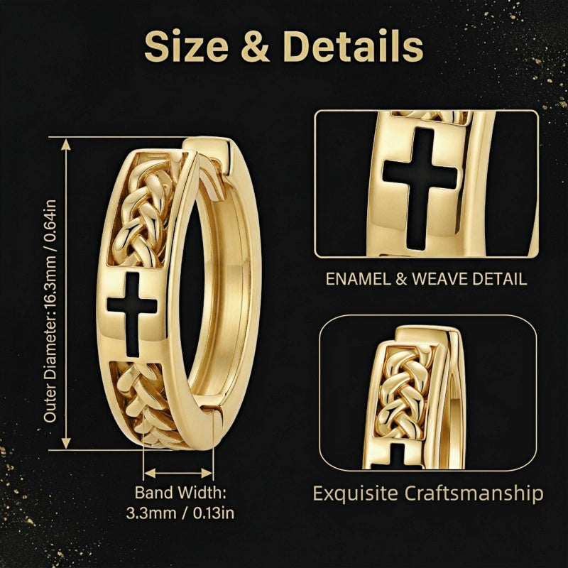 14K Gold Plated Vikings  Celtic Knot Hoop Earrings