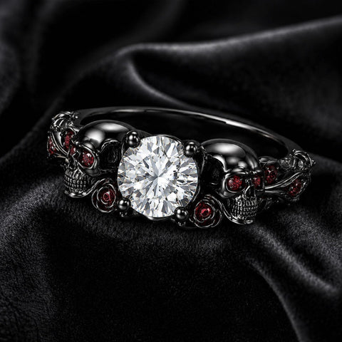 Sterling Silver 10K 14K 18K Gold Custom Engraved Moissanite Engagement Wedding Ring