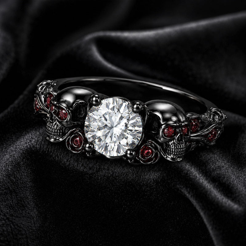 Sterling Silver 10K 14K 18K Gold Custom Engraved Moissanite Engagement Wedding Ring