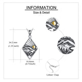 Mountain Necklace for Women Range River Cloud Sunrise Sterling Silver Pendant Nature Jewelry Mothers Day Gifts for Womens Hiker Camper Climber