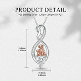 Sterling Silver 12 Month Birthstone Infinity Heart Animal Pendant Necklace Christmas Birthday Jewelry Gift