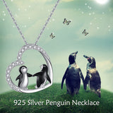 Sterling Silver Penguin Pendant Necklace