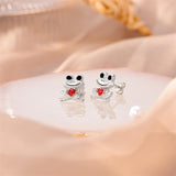 Sterling Silver Frog Stud Earrings