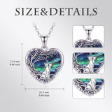 Sterling Silver Tree of Life Heart Shaped Horse Cat Dragonfly Butterfly Hummingbird Pendant Necklace