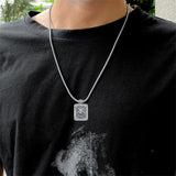 Sterling Silver Eagles Wolf Lion Pendant Necklace For Men with Stainless Steel Chain