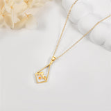 14k Gold Mustard Seed Faith Pendant Necklace