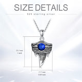 Sterling Silver Cubic Zirconia Shark Tooth Pendant Necklace