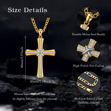 14K Gold  Plated Cross Necklace Simple Religious Jewelry Gift