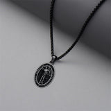Sterling Silver Saint Christopher St Michael Saint Sebastian Amulet Pendant Necklace