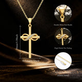 14K Gold Plated  Cross Necklace for Women Christian Jewelry  Birthday Christmas Gift