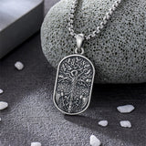 Sterling Silver Memento Mori Tree of Life Anubis Pendant Viking Amulet   Protection Pendant Necklace Egyptian Jewelry Christmas Birthday Gifts