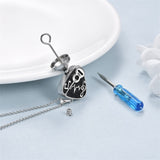 Guitar Urn Necklaces for Ashes Sterling Silver Cremation Urn Necklaces Memorial Keepsake With Filling Tool…