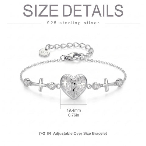 Sterling Silver Dragonfly Butterfly Cardinal Hummingbird Jesus Fish Lotus Daisy Sunflower Rose Faith Cross Bracelet