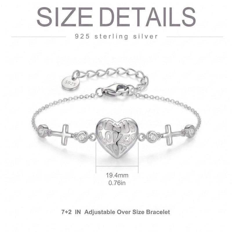 Sterling Silver Dragonfly Butterfly Cardinal Hummingbird Jesus Fish Lotus Daisy Sunflower Rose Faith Cross Bracelet