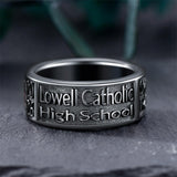 Sterling Silver Birthstone Personalized Pattern High School College Class Ring