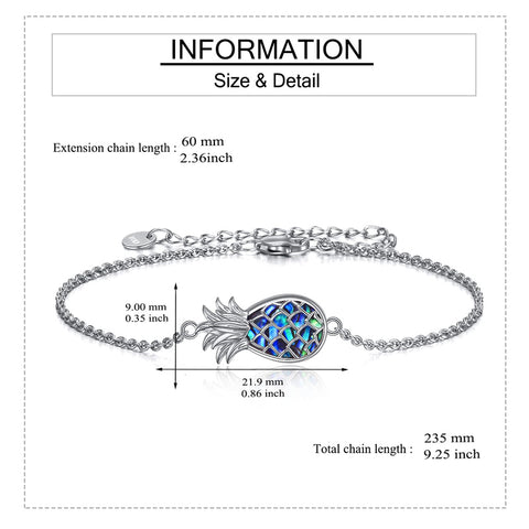 Sterling Silver Pineapple Bracelet